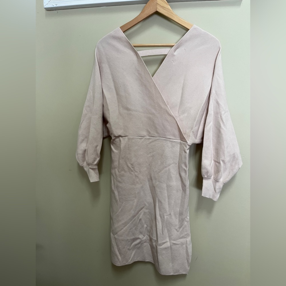 Sweater dress in cream colour